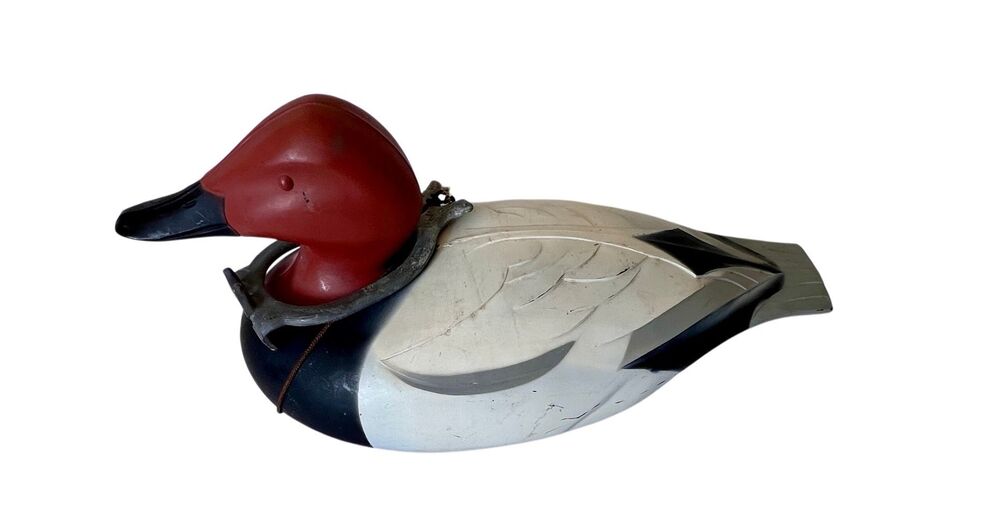 Vintage Victor D-9 Canvasback Drake Duck Decoy 1967 W Horseshoe Neck Weight